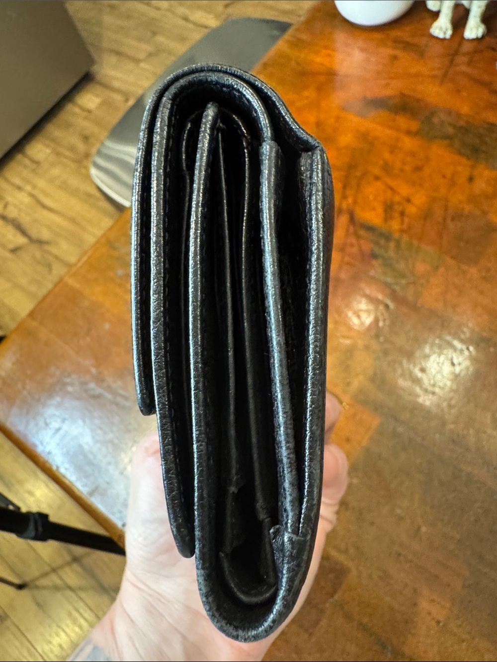 MCM Black Leather Wallet with Gold Hardware - Picture 9 of 13